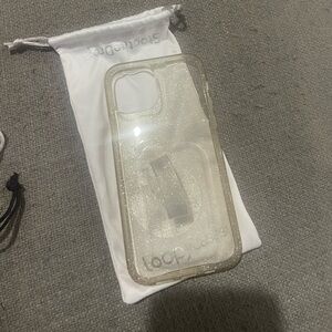 iPhone 12/12 Pro Clear Sparkle Silver Loopy